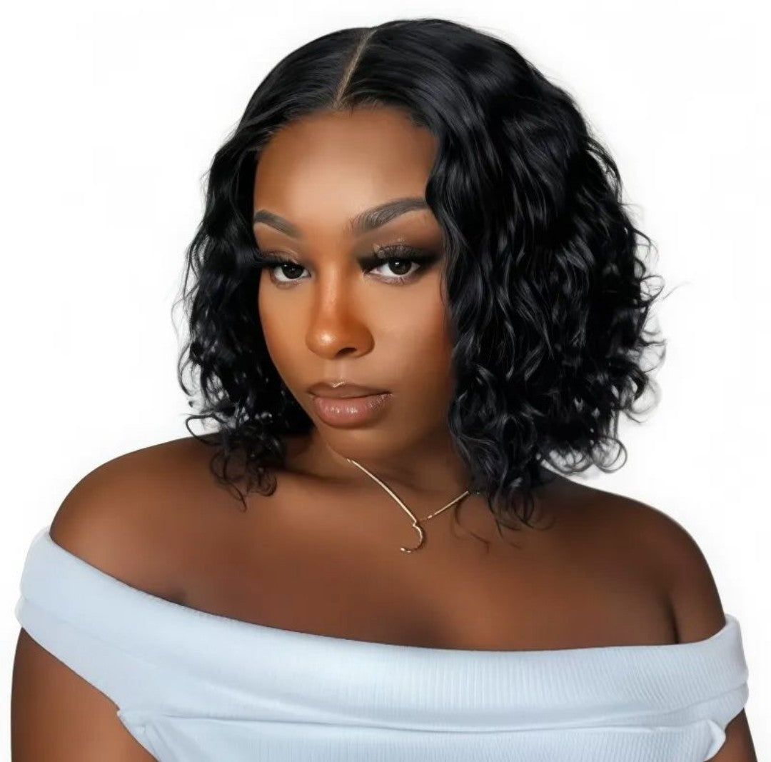 10-Inch Deep Wave Curly Bob Wig - We Boujee South Africa