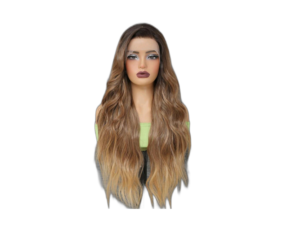 28" Ombre Blonde Pre-Plucked Wavy Lace Wig - We Boujee South Africa