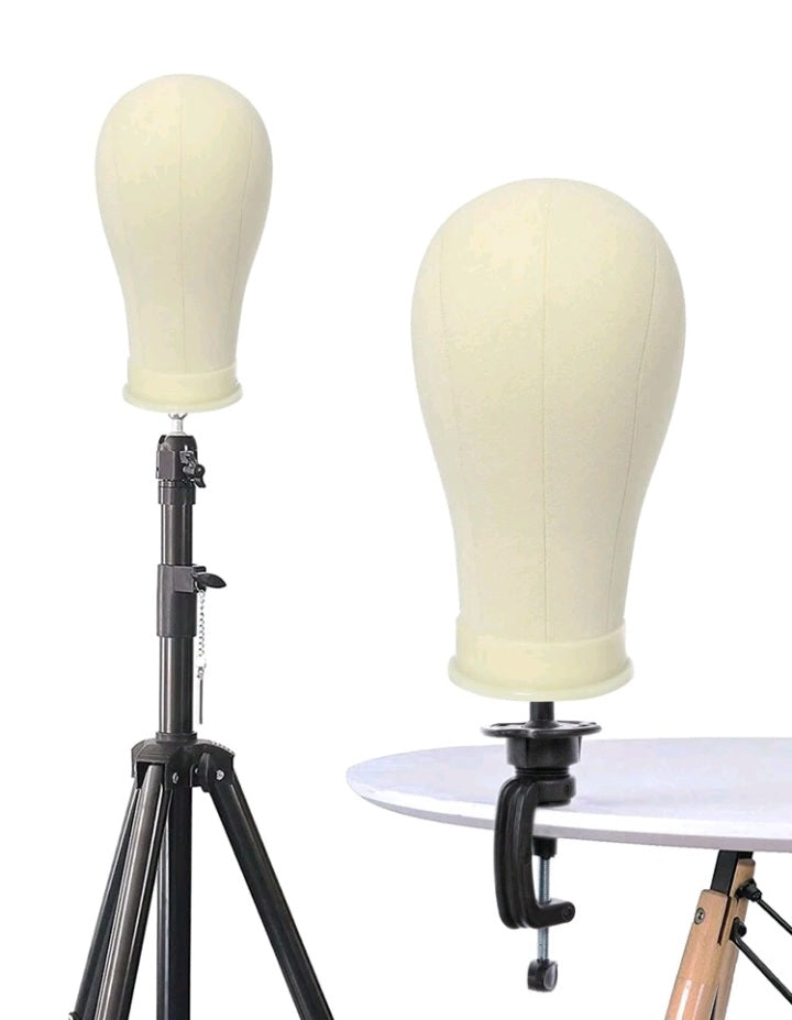 Canvas Mannequin Head with Mount Hole - 22" - We Boujee South Africa