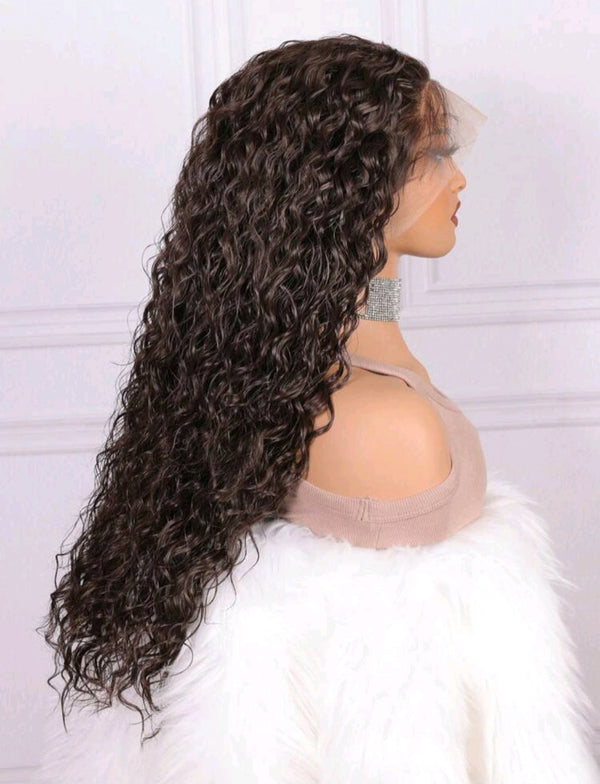 Chocolate Brown Soft Deep Wave Lace Front Wig - 28" - We Boujee South Africa