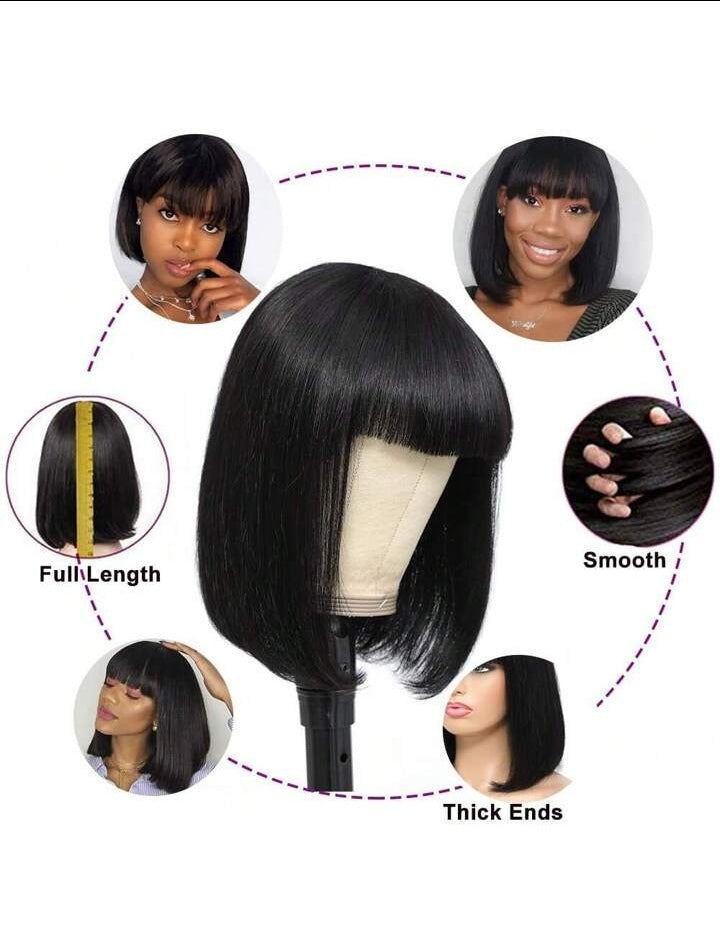 Paris Bob Human Hair Wig 10" - We Boujee South Africa