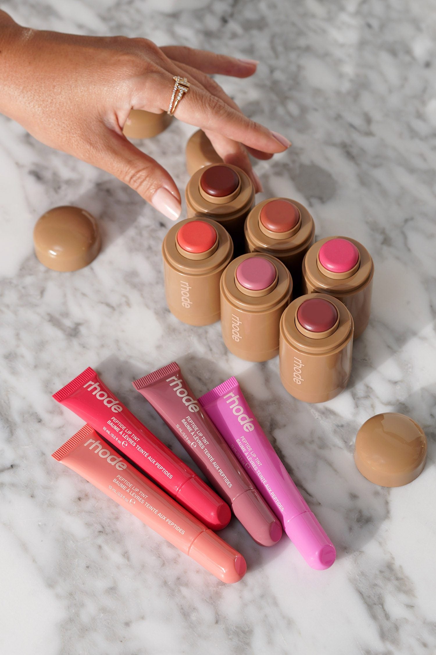 The full blush shade range