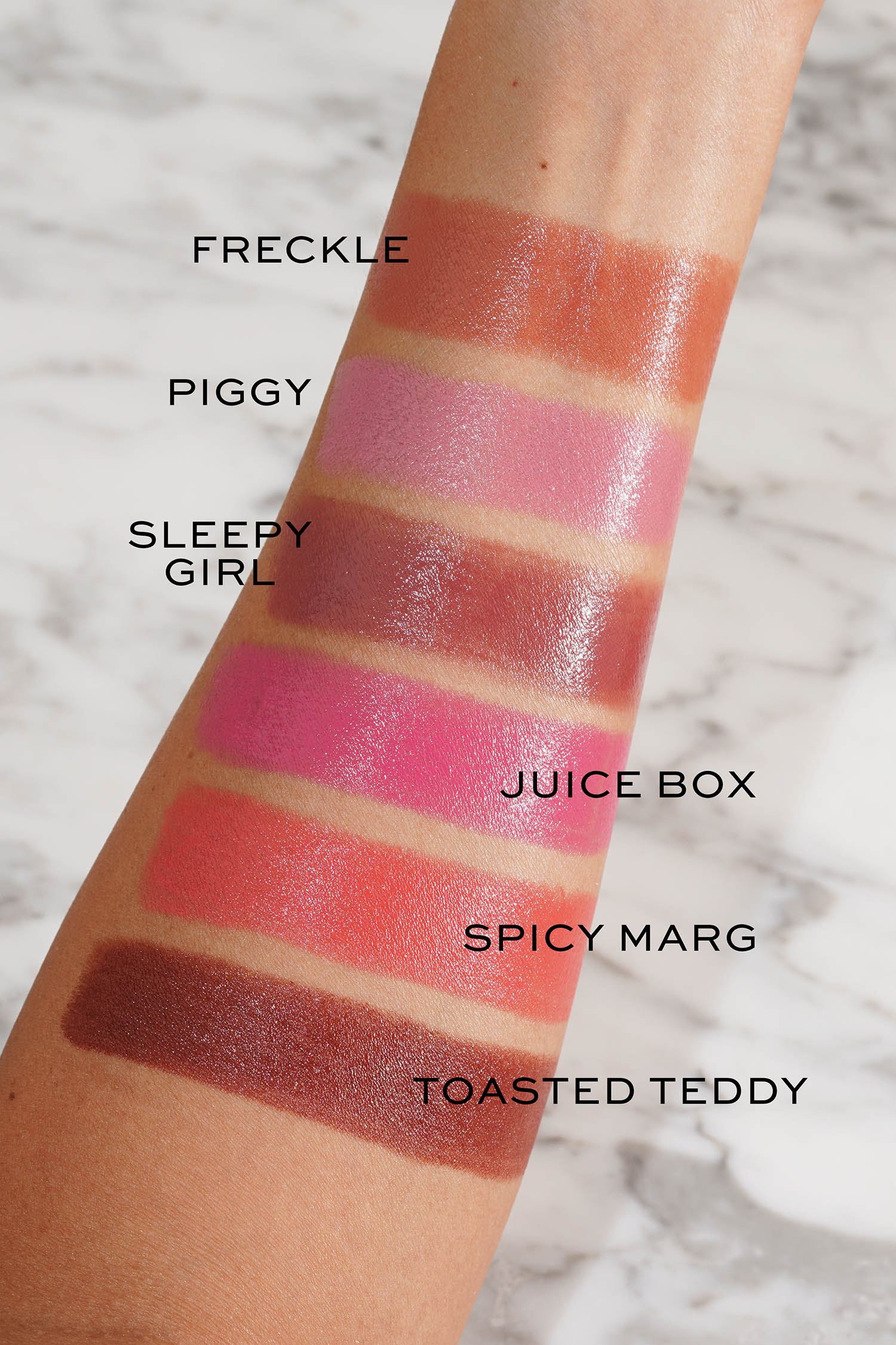 Blush swatches
